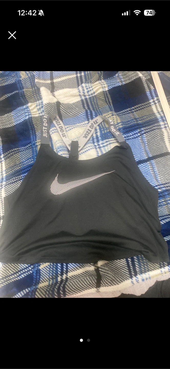 Nike Black Sports Bra Top size small