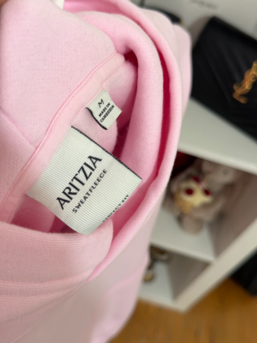 Aritzia Pink Sweatfleece Hoodie Size M - photo 3