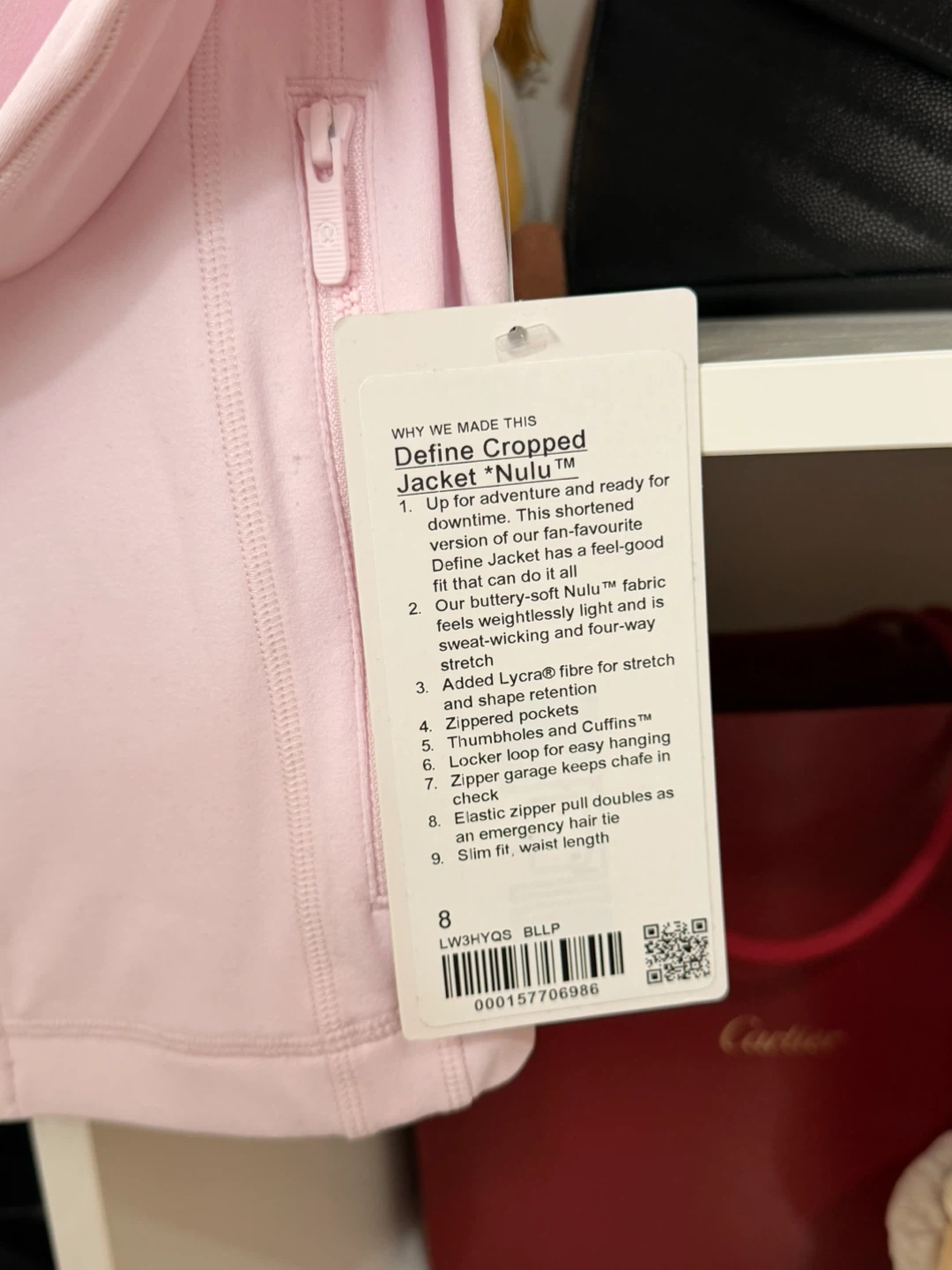 Lululemon Define Cropped Jacket Nulu Pink Size 8 - photo 3