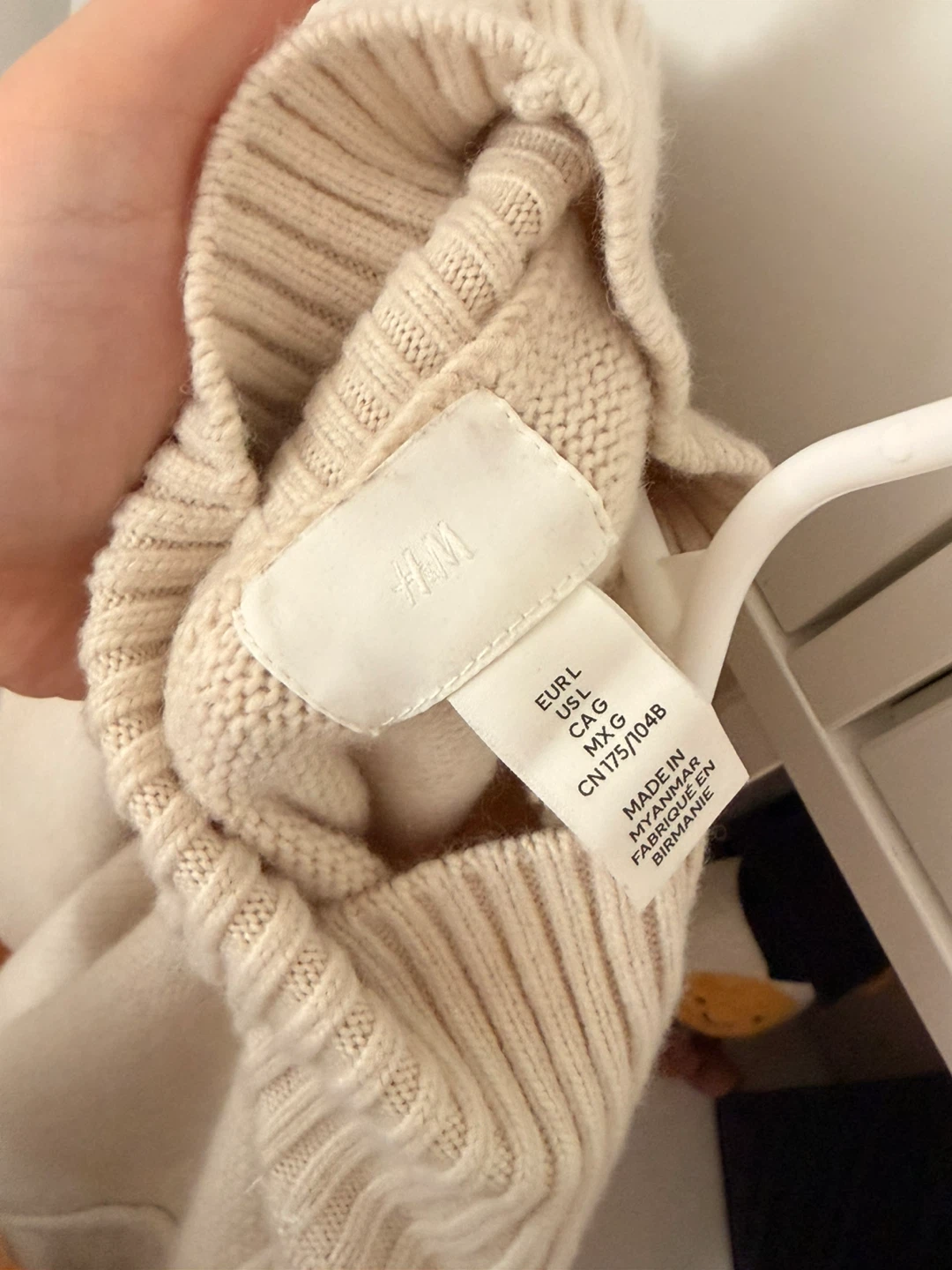 H&M Mock Neck Sweater - Cream - L - photo 3