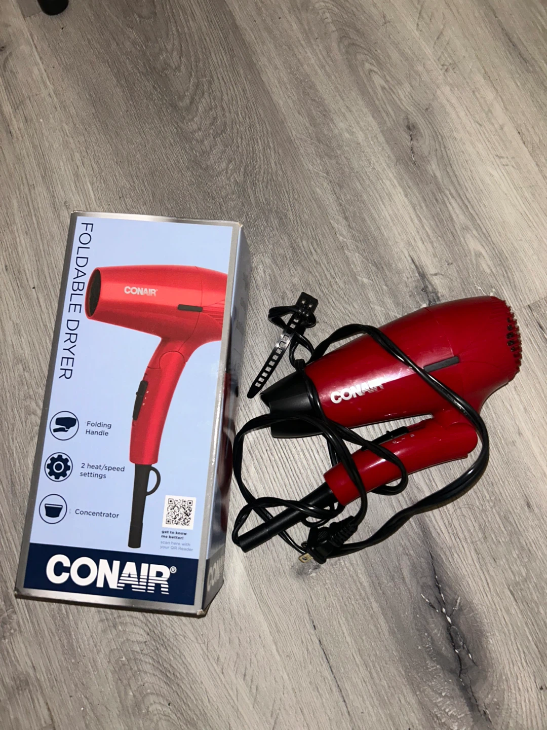 Conair Foldable Hair Dryer - Red