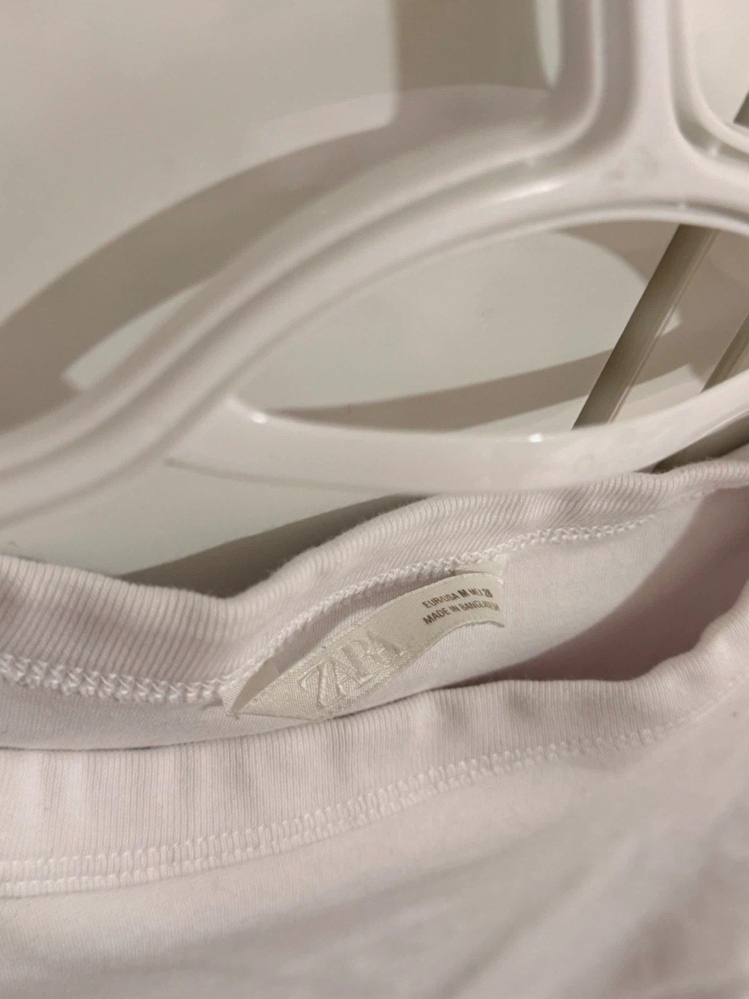 Zara White Crew Neck T-Shirt - Size M - photo 2
