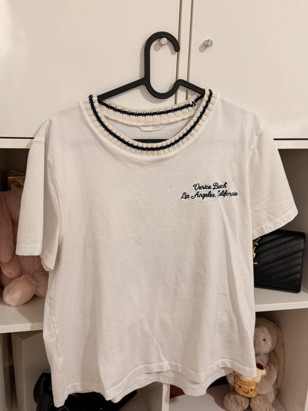 Zara White Venice Beach Midnight Running Club T-Shirt Size S