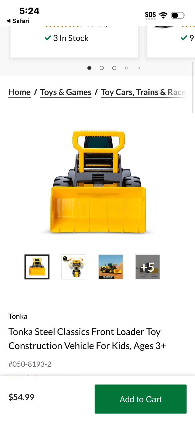 Tonka 952 Front Loader Toy Construction Vehicle - photo 3