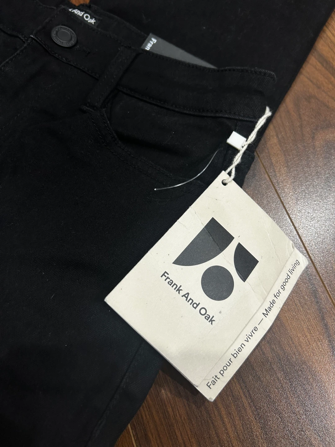 Frank and Oak, the high-rise Kim Slim fit jeans black size 23 - photo 2