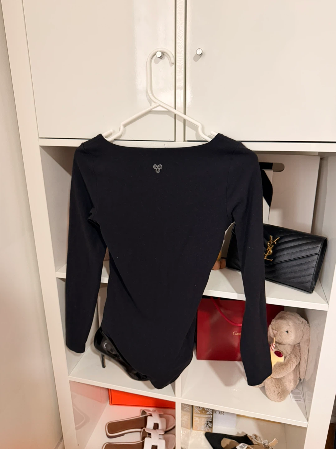TNA Black Long Sleeve Square Neck Bodysuit - photo 2