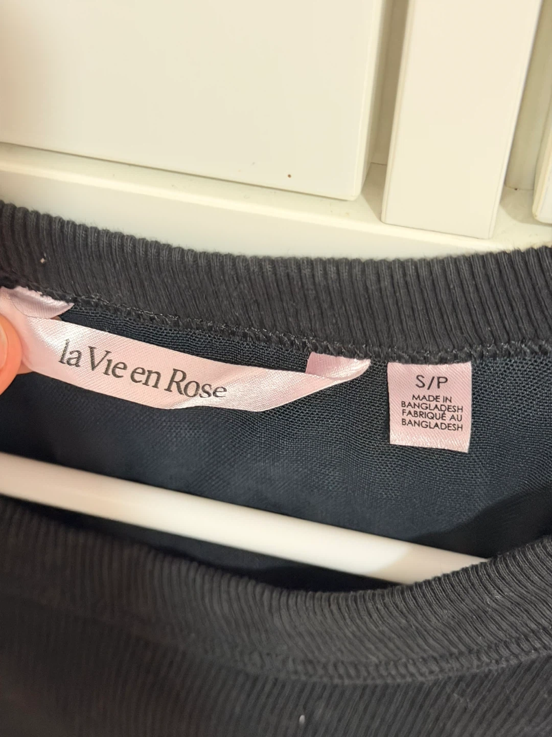La Vie en Rose Black Ribbed Tank Top - S/P - photo 3