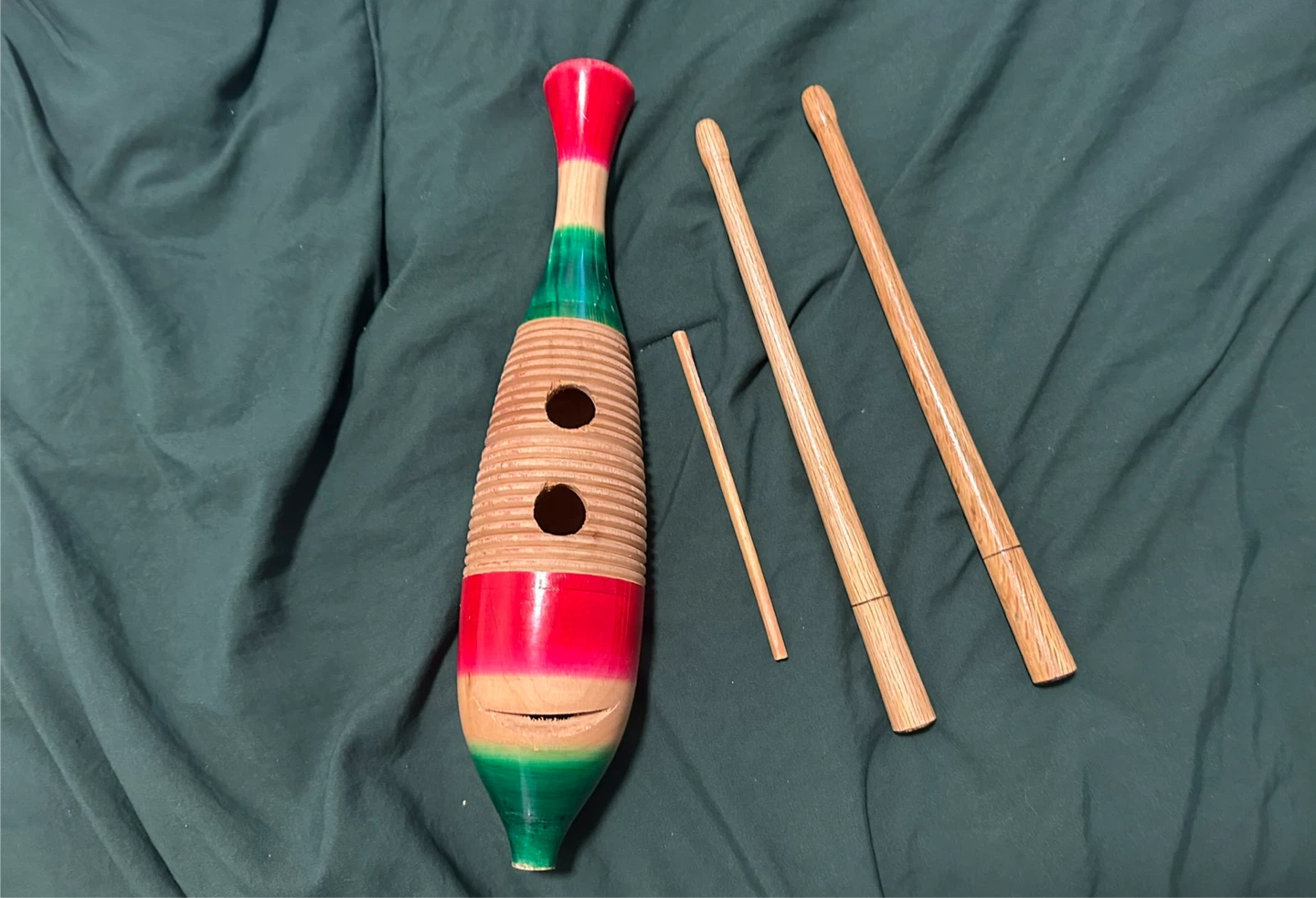 Guiro and sticks