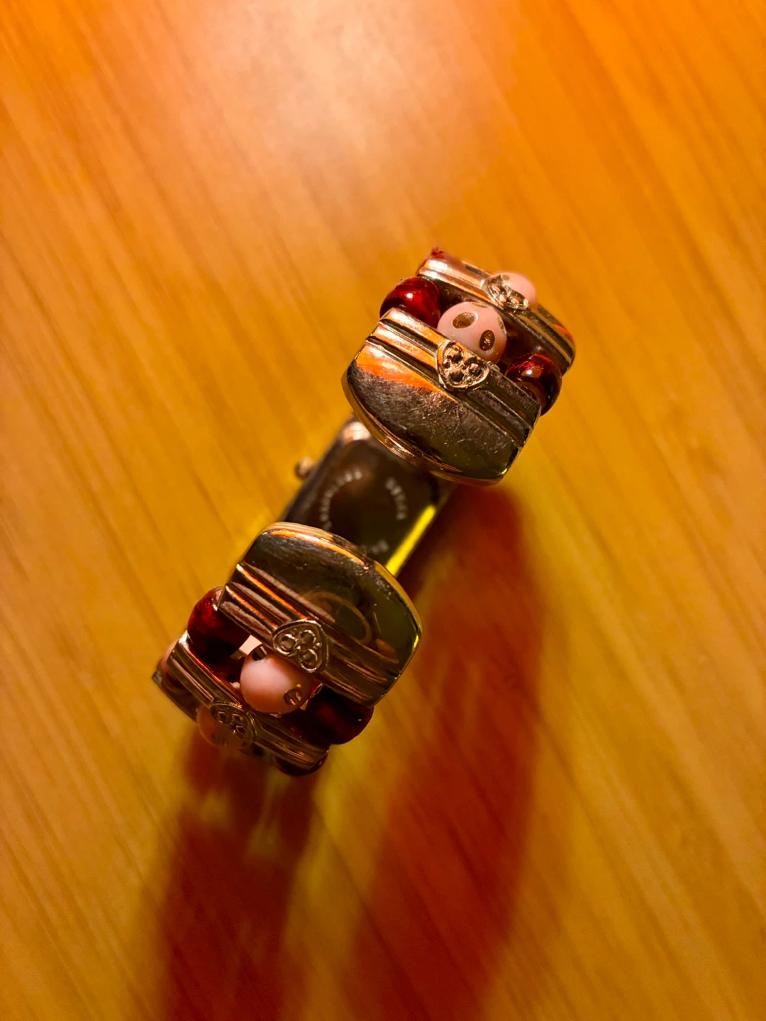 Multi Color Beaded Cuff Bracelet Watch - photo 2