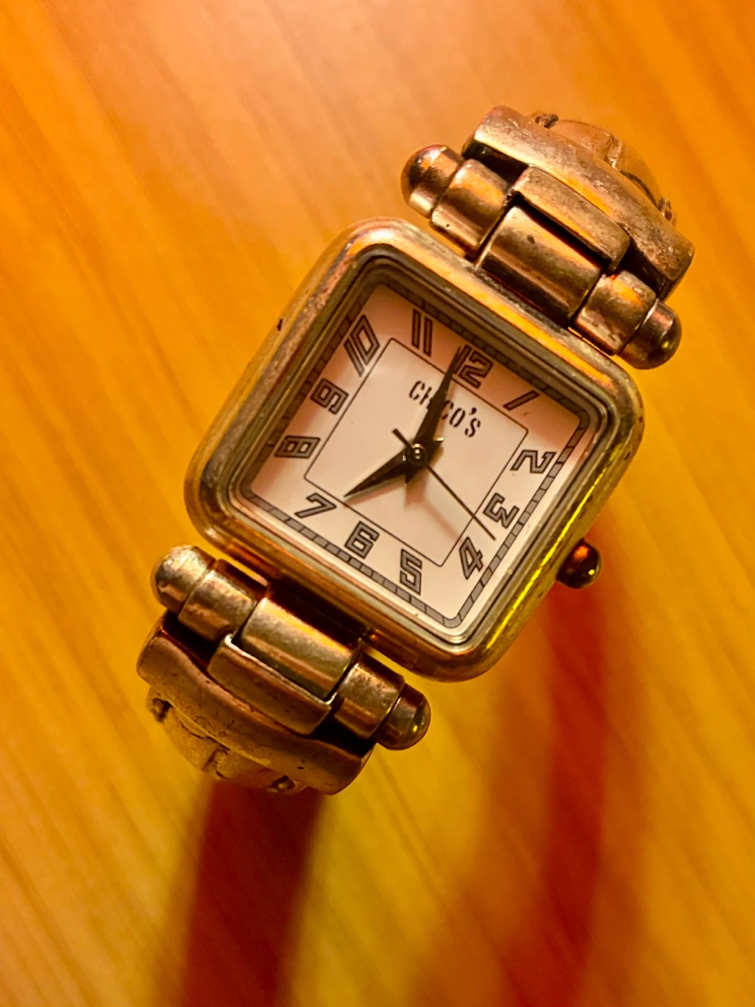 Chico's Women's Gold Tone Rectangular Wristwatch