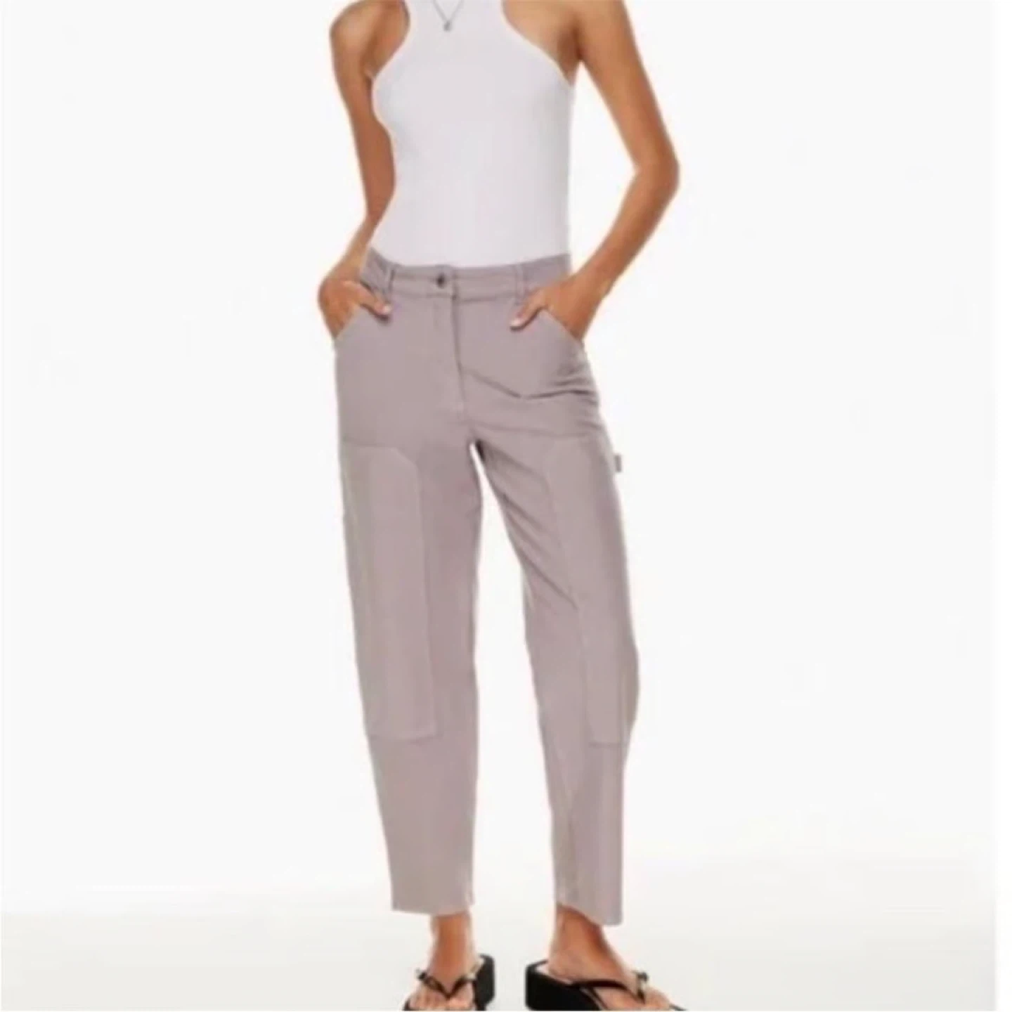 Aritzia Brennan Cargo Cropped Cargo Pant ( light lilac!!) Size 2
