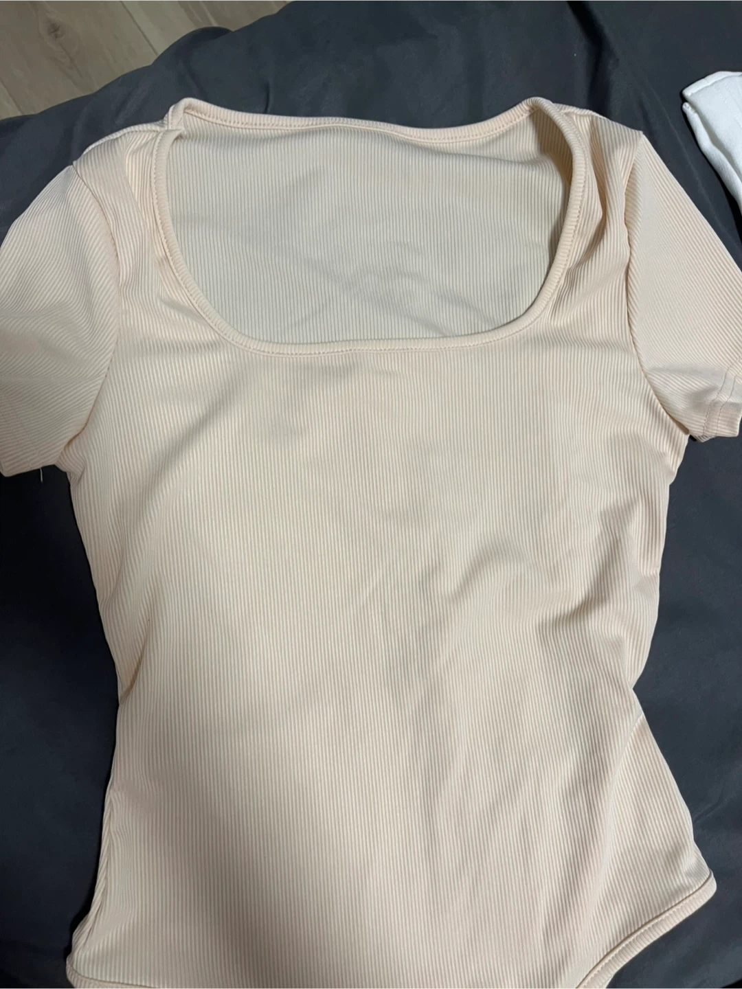 TNA Beige Ribbed Bodysuit & Forever 21 Beige Sweater - photo 2