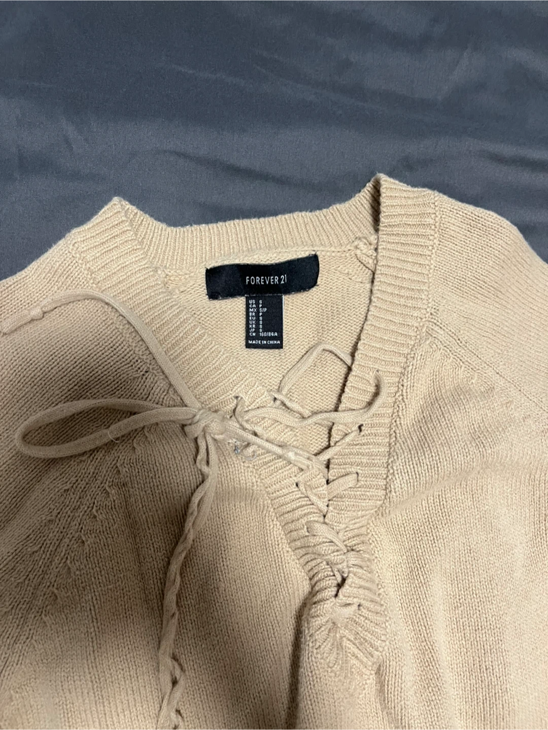TNA Beige Ribbed Bodysuit & Forever 21 Beige Sweater - photo 5