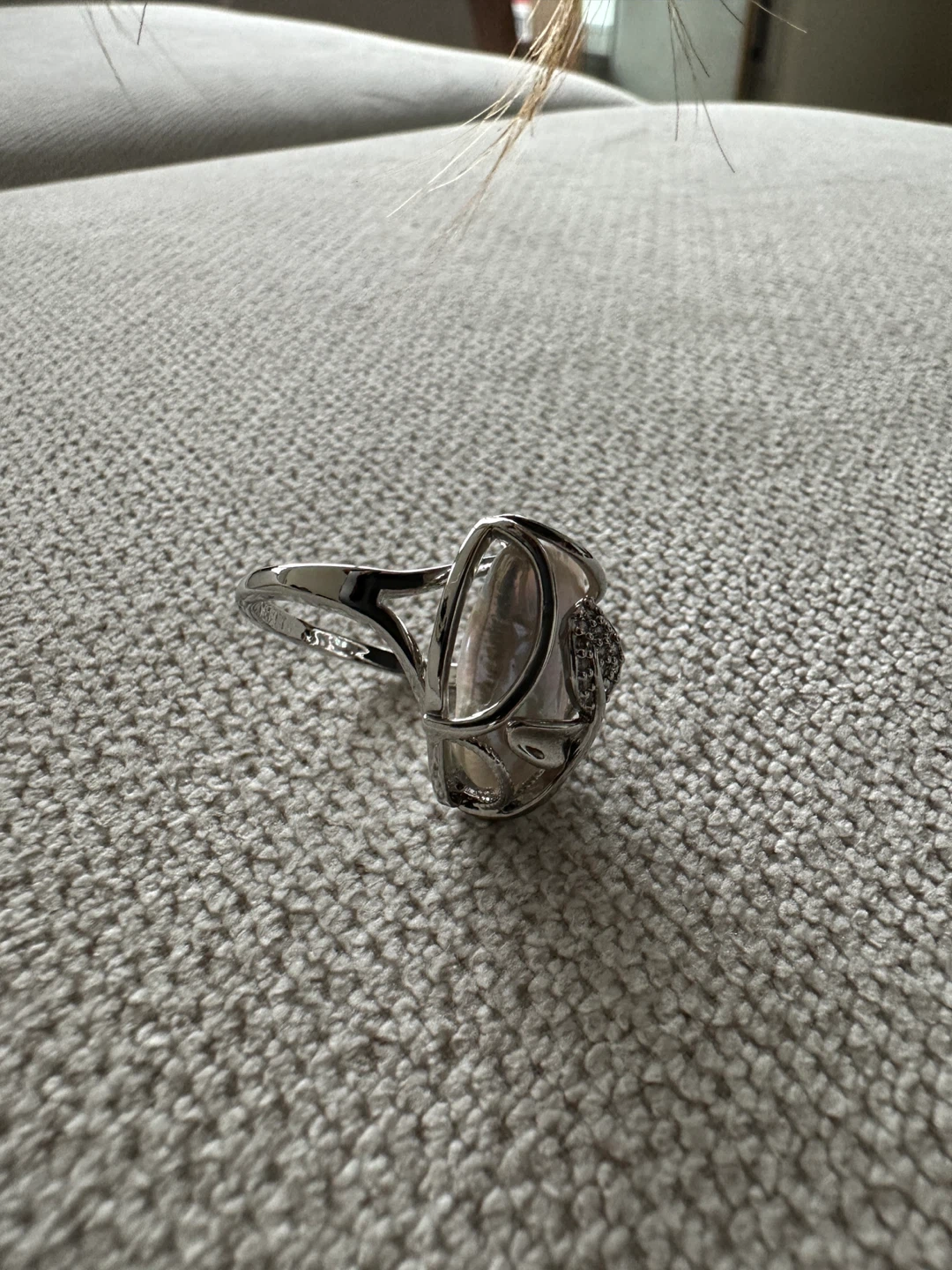 Baroque Pearl and Sterling Silver Ring & Pendant Set - photo 4