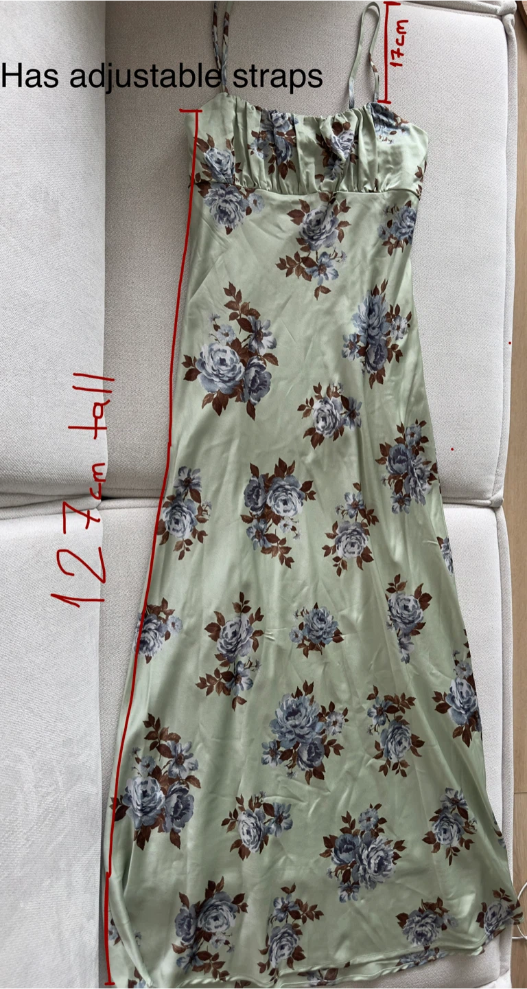 Light Green Floral Slip Dress - THIRTY THIRTY