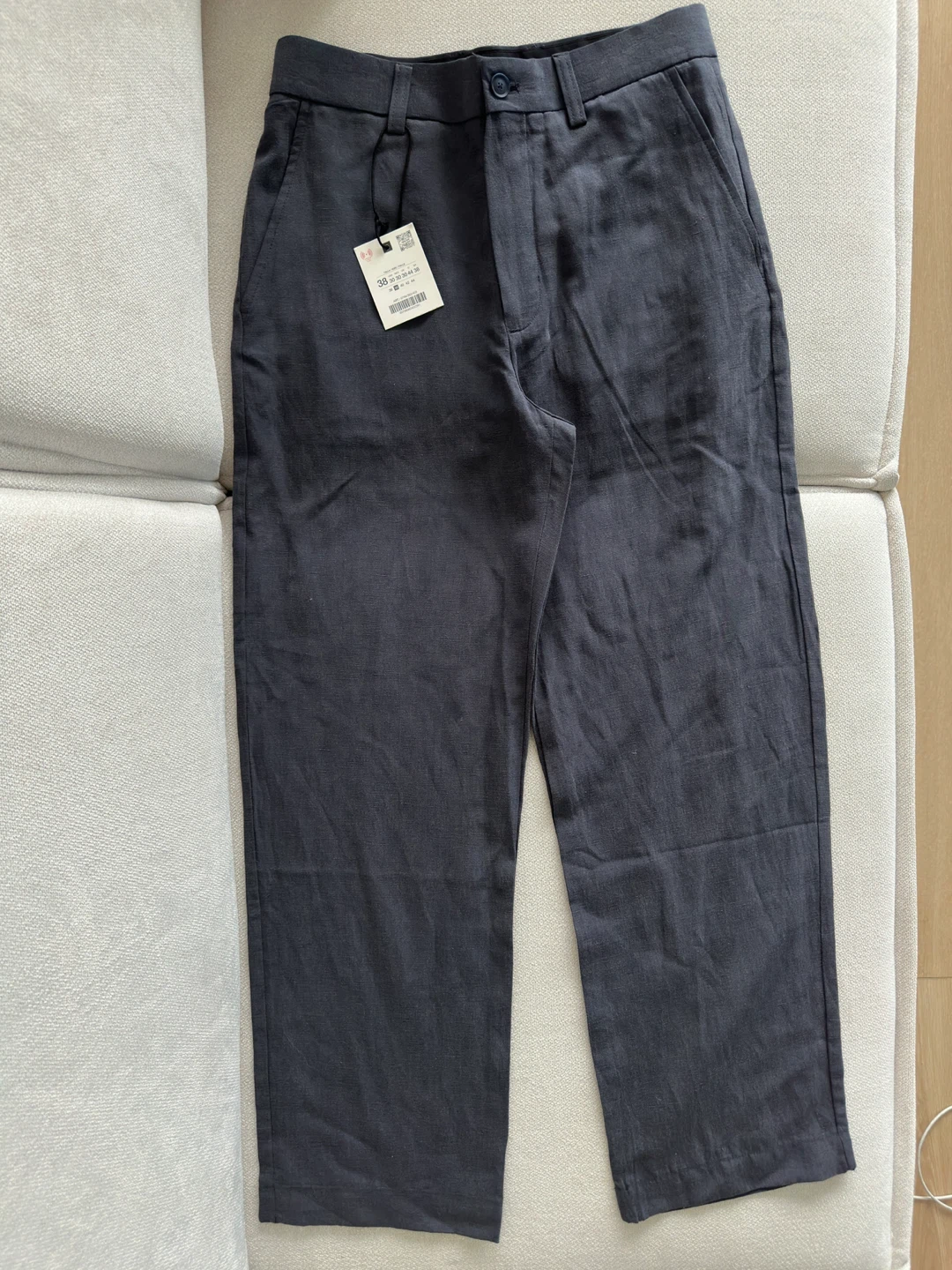 Mens Zara Linen Blend Baggy Pants Size 38
