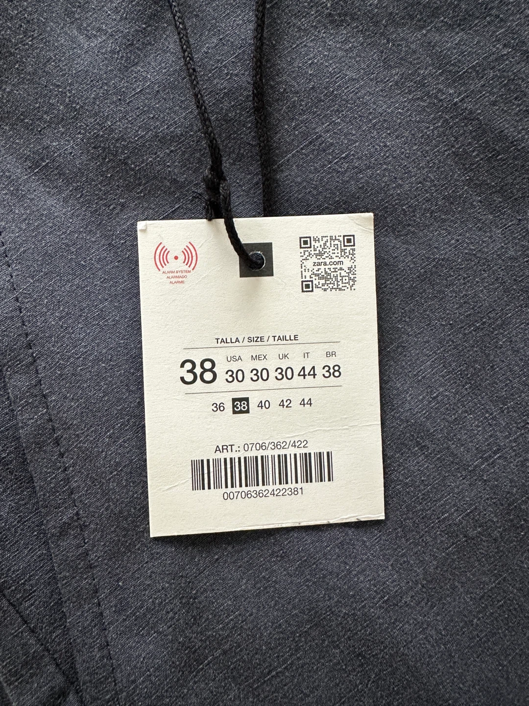 Mens Zara Linen Blend Baggy Pants Size 38 - photo 2