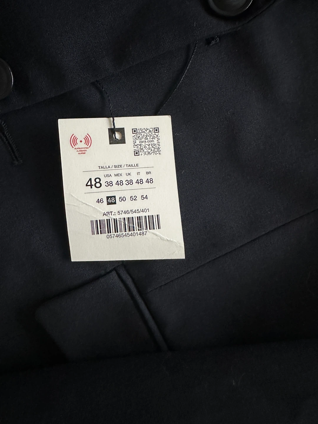 Zara Men's Navy Blazer Size 38 - photo 2