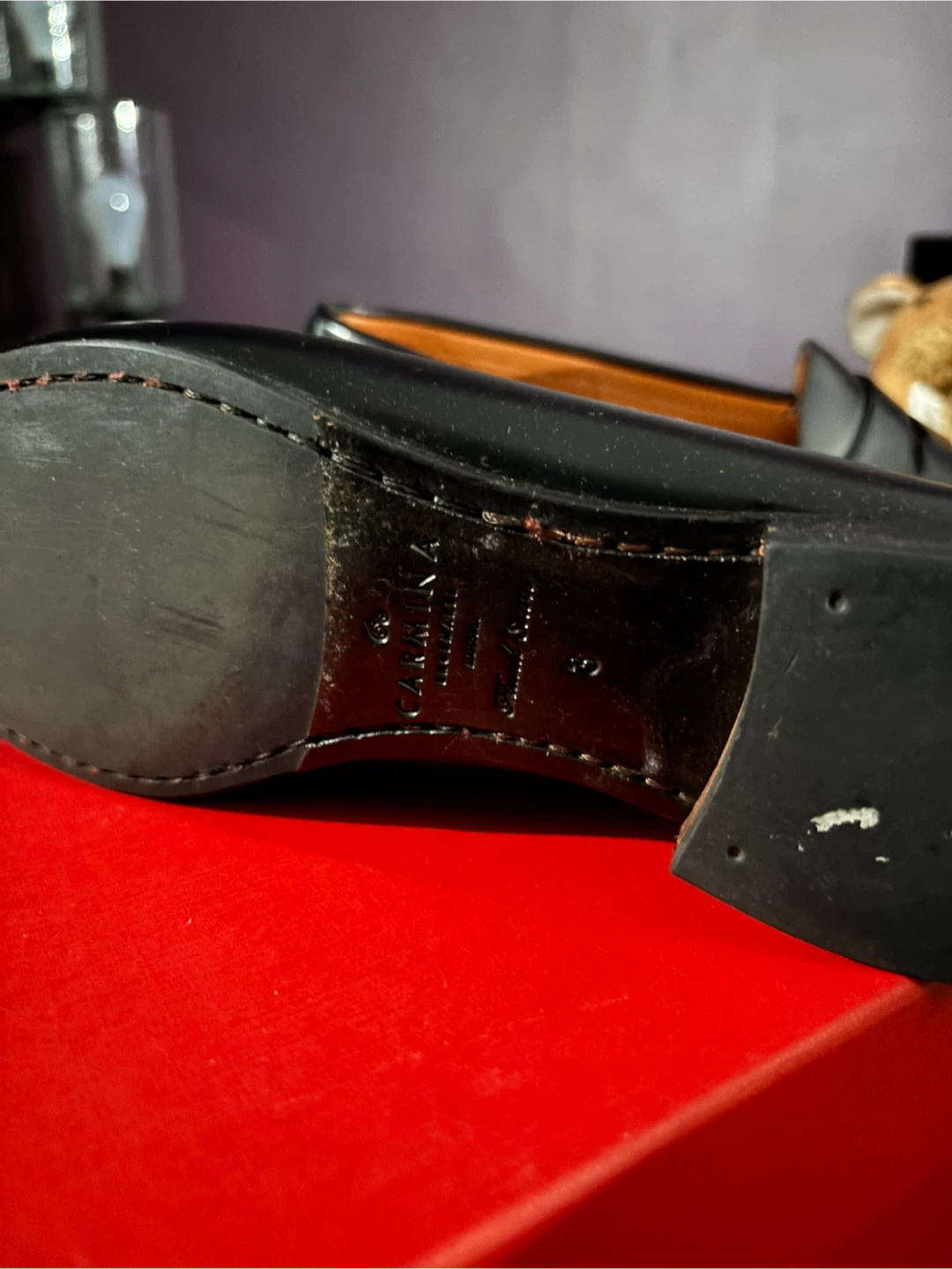 Carmina Shoemaker Black Leather Loafers - Size 9 - photo 3