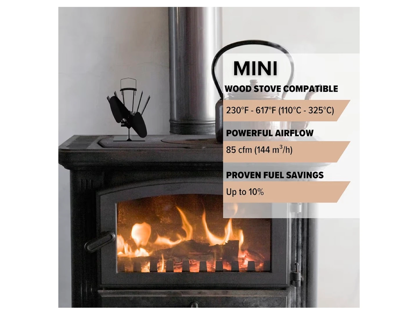 Ecofan Mini Heat Powered Stove Fan - photo 4
