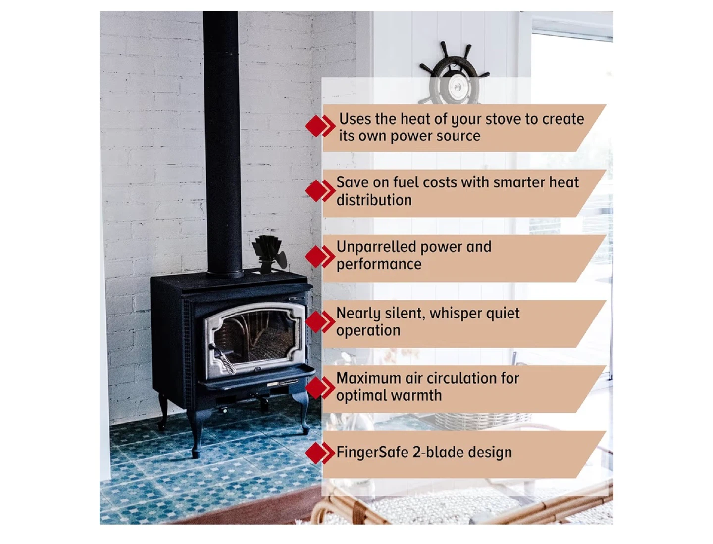 Ecofan Mini Heat Powered Stove Fan - photo 3