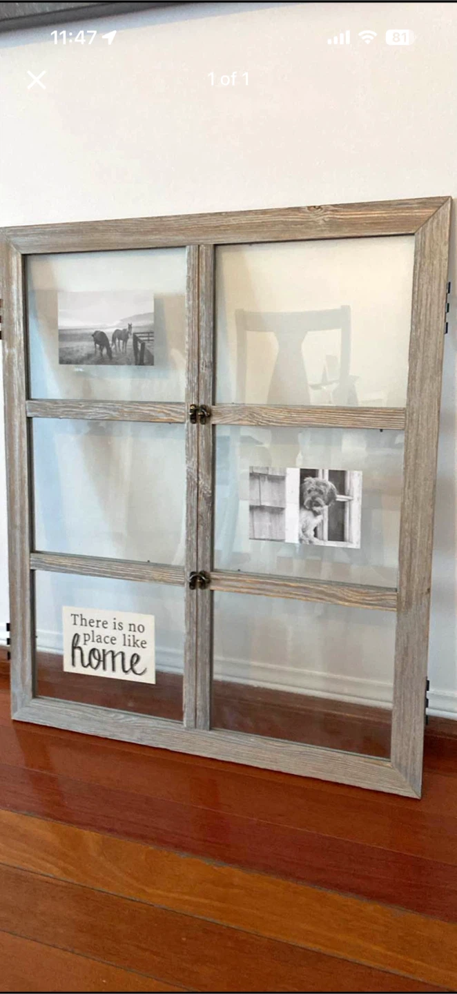 New Rustic 6  Window Pane Style Photo Frame