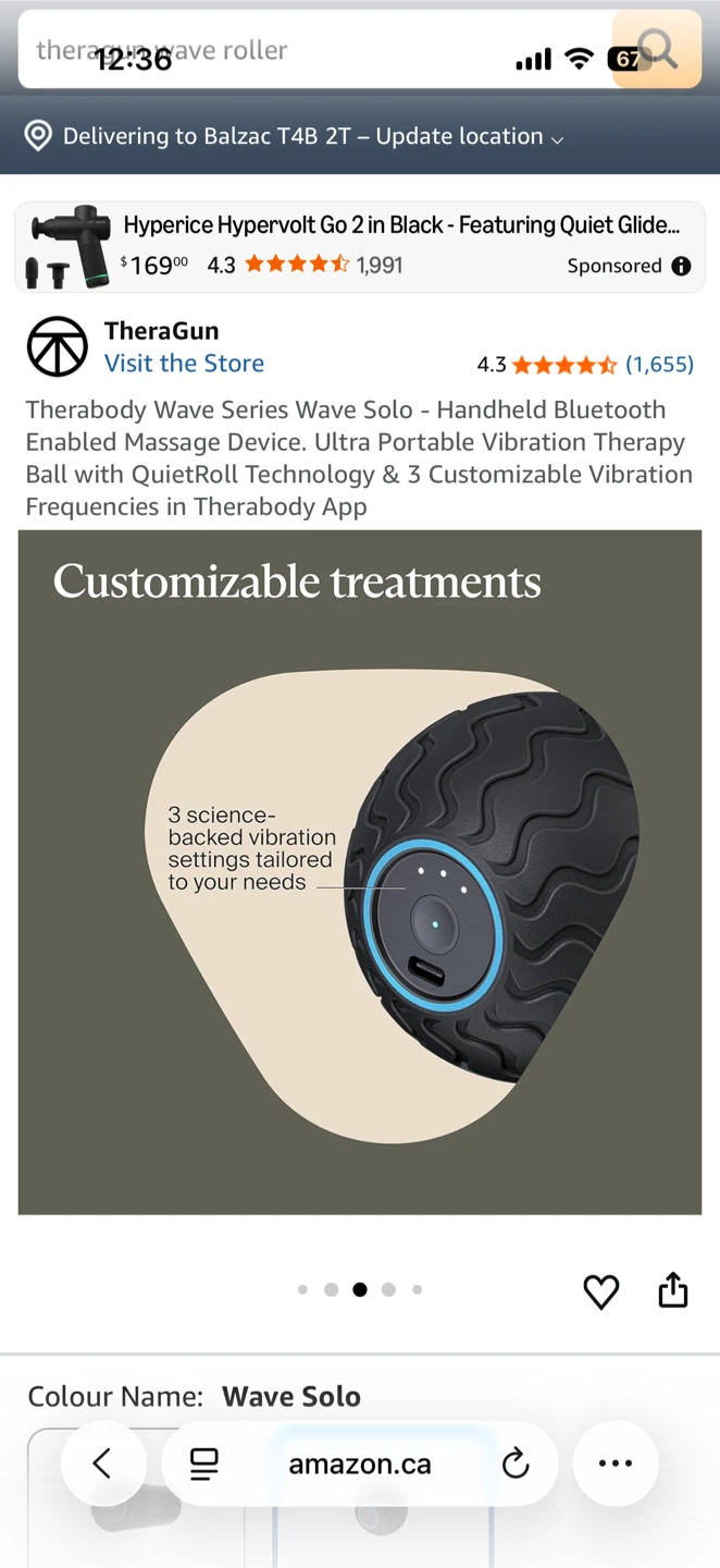 New TheraGun Wave Solo Handheld Massage Ball+new Massage Oil - photo 5