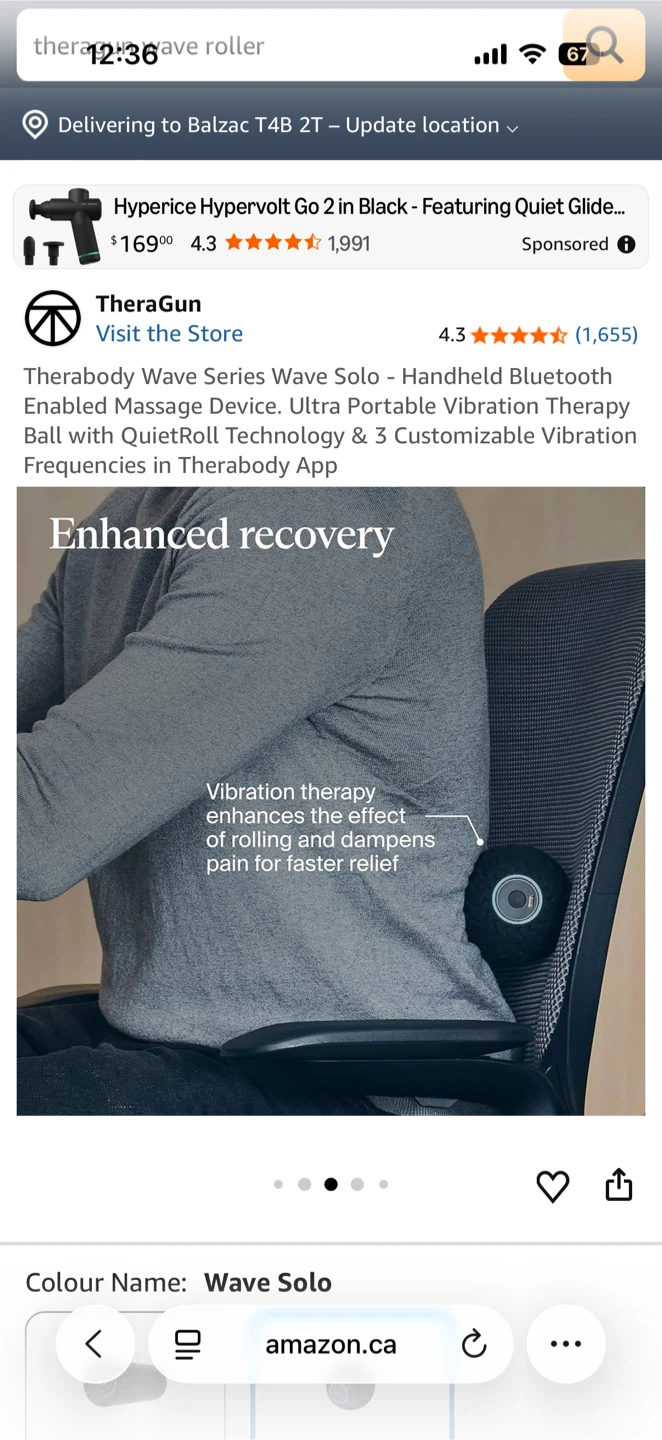 New TheraGun Wave Solo Handheld Massage Ball+new Massage Oil - photo 4