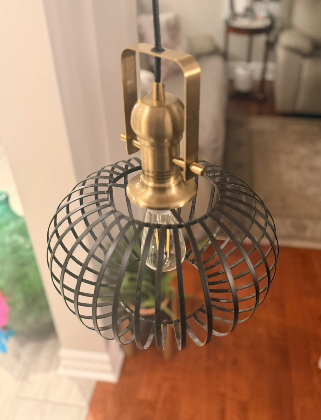 Industrial Cage Pendant Light Fixture - photo 5