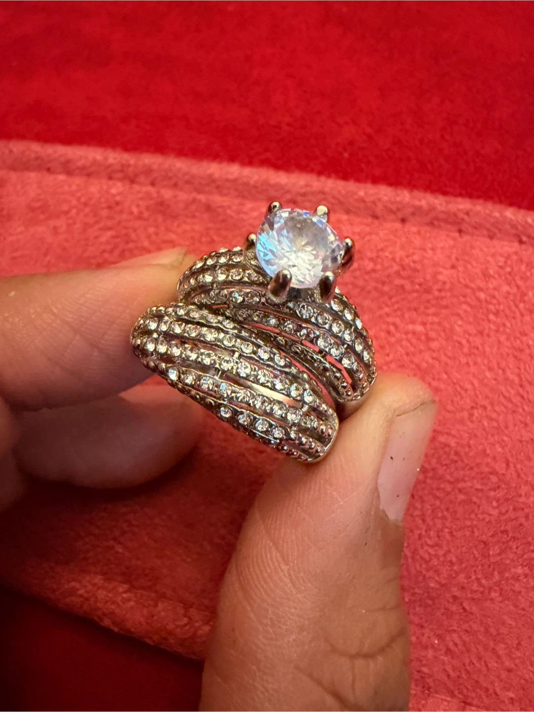 Rondelle and Engagement Ring Set