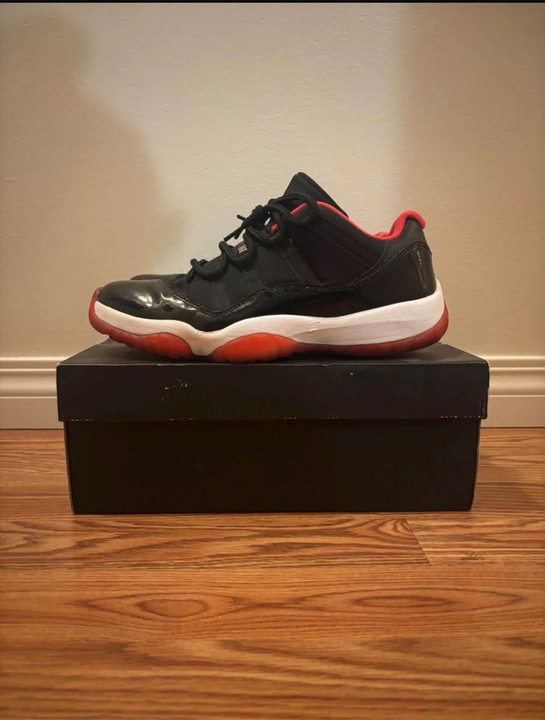 Air Jordan 11 Low Red Black White Sneakers
