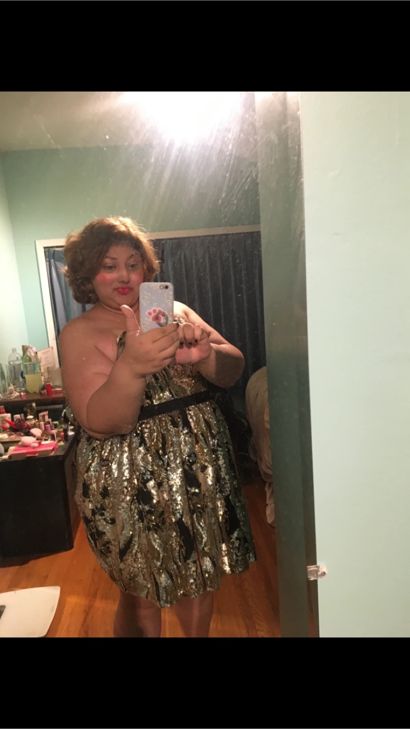Strapless Sequin Party Dress - photo 3