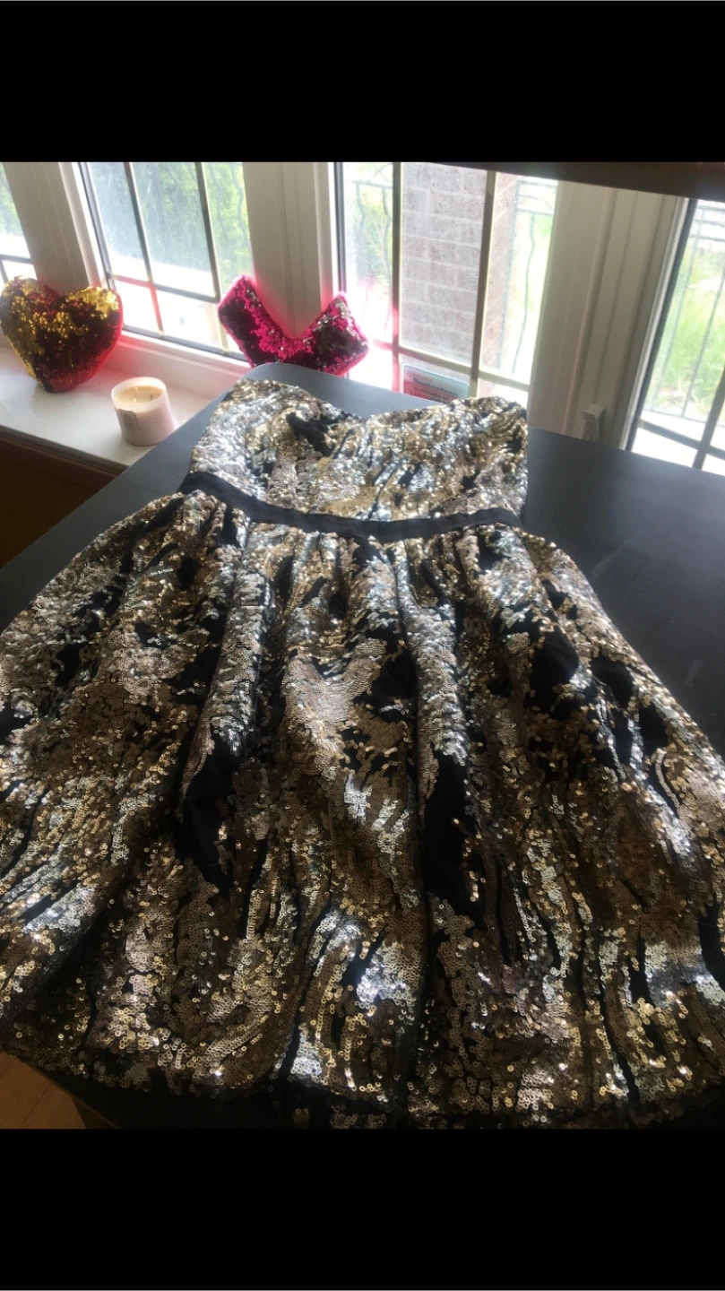Strapless Sequin Party Dress - photo 2