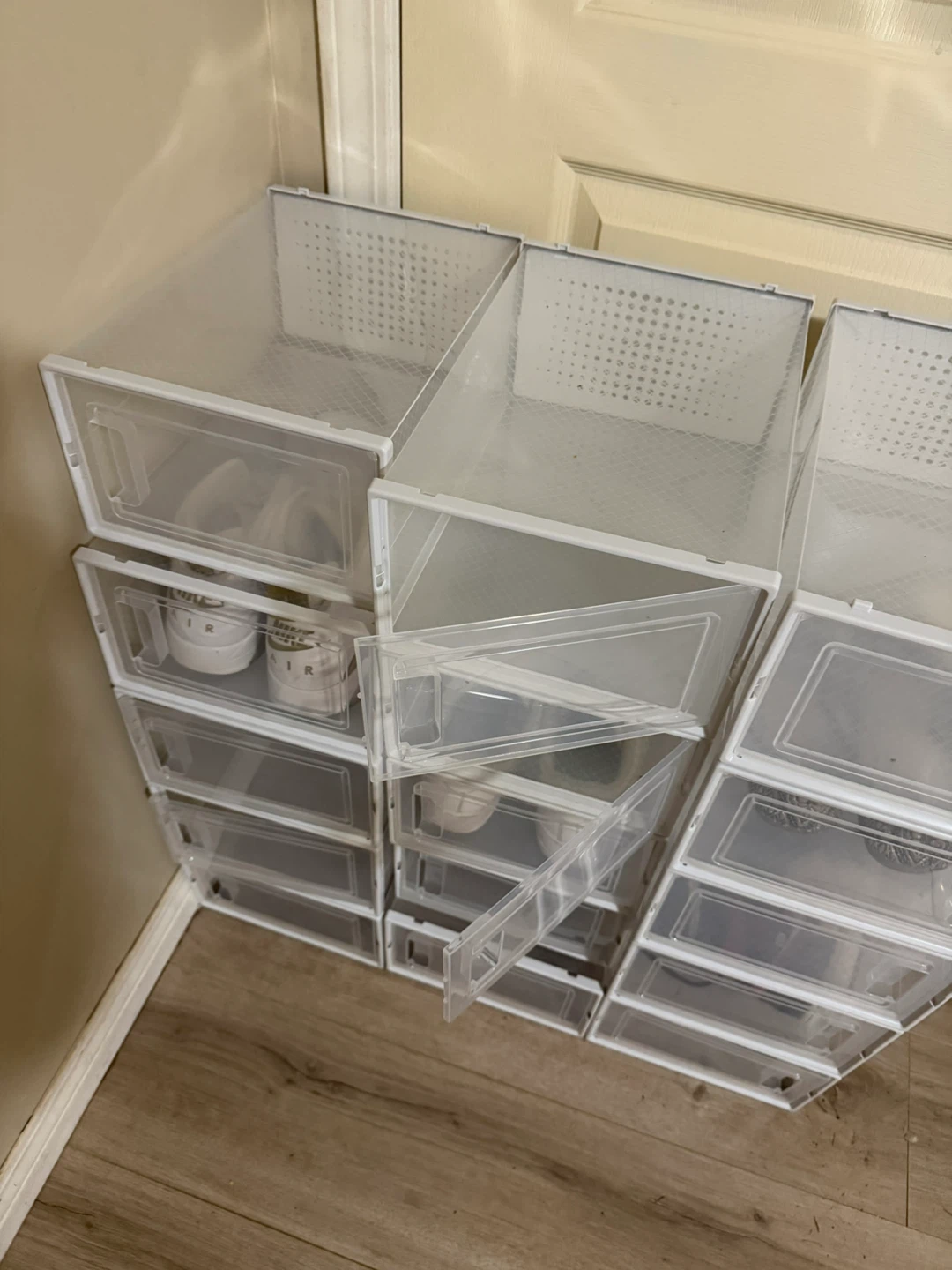 Stackable Clear Plastic Shoe Storage Boxes - photo 2