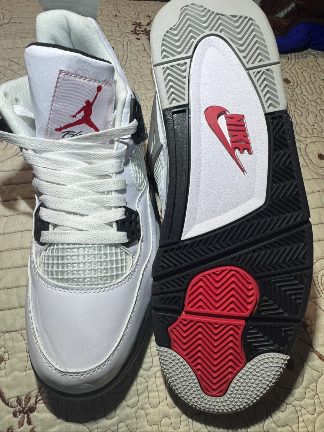 Air Jordan 4 Retro White Cement Mens Size 10 - photo 4