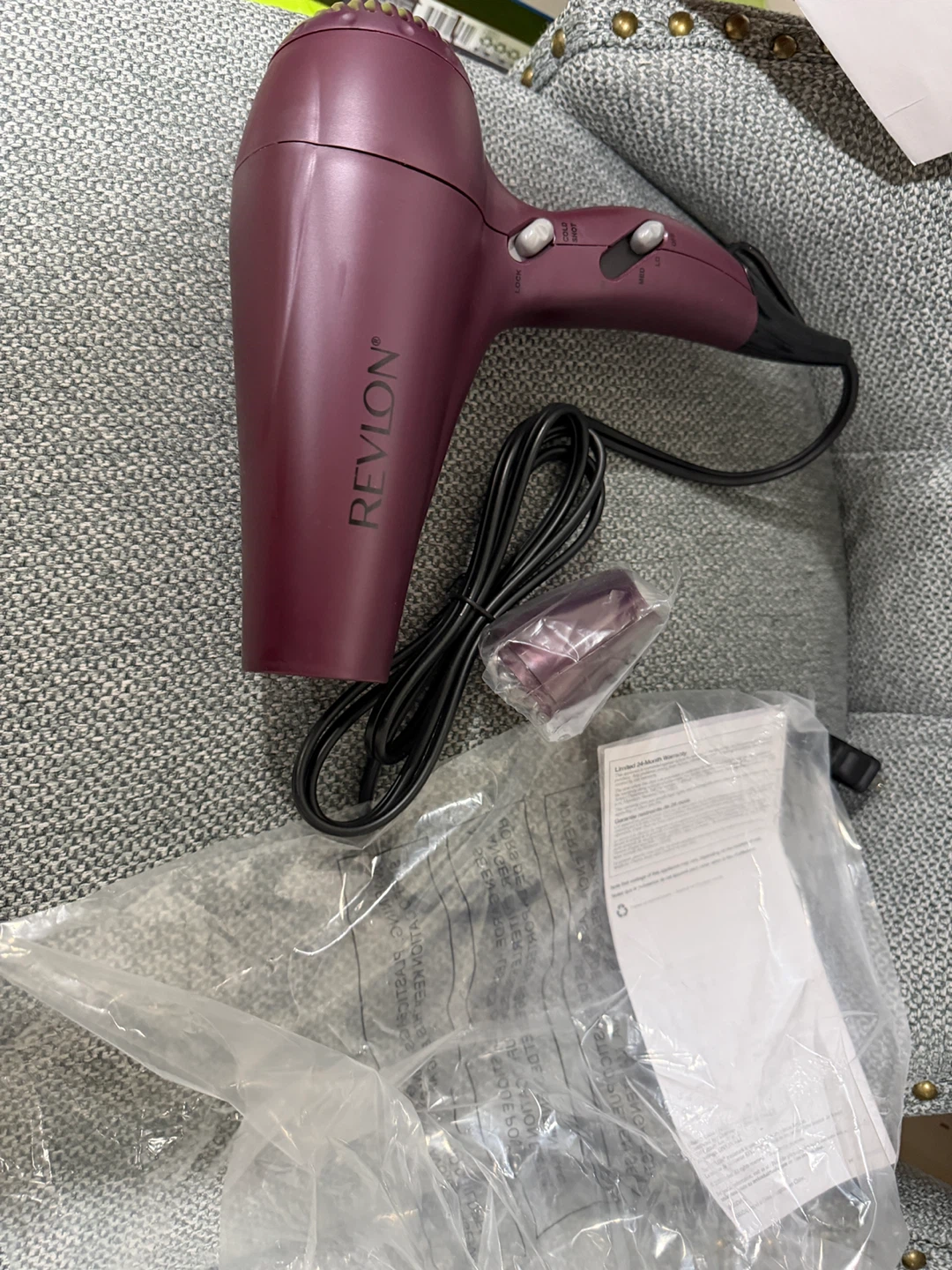 Revlon 1875W Quick Dry Hair Dryer - Purple - photo 2