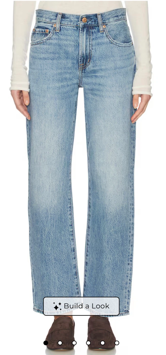 Pistola light wash mid rise straight jeans size 26