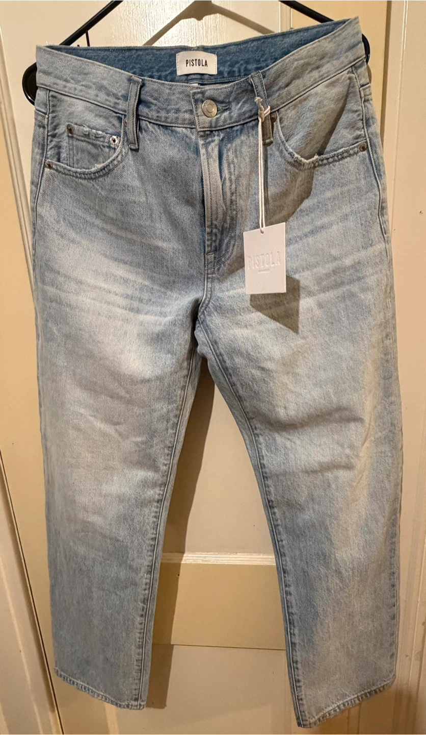 Pistola light wash mid rise straight jeans size 26 - photo 3