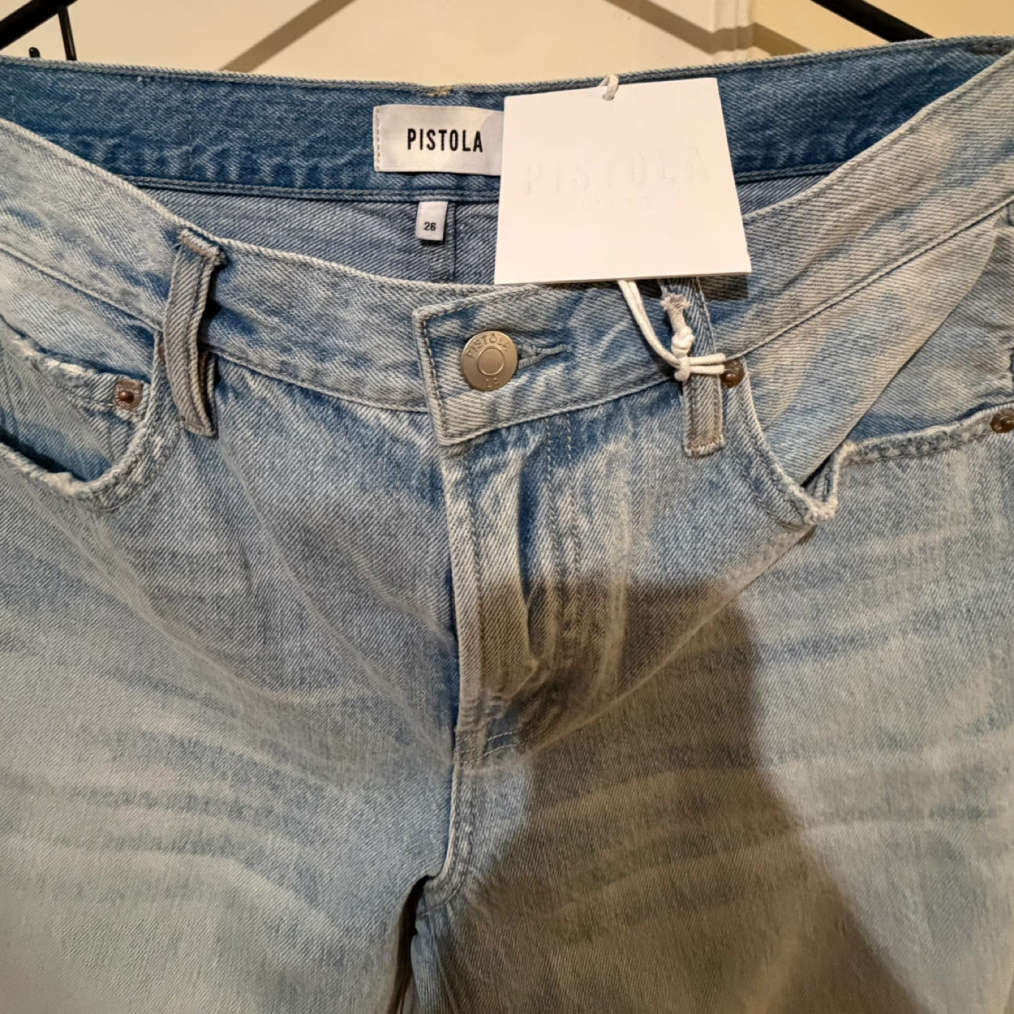 Pistola light wash mid rise straight jeans size 26 - photo 2