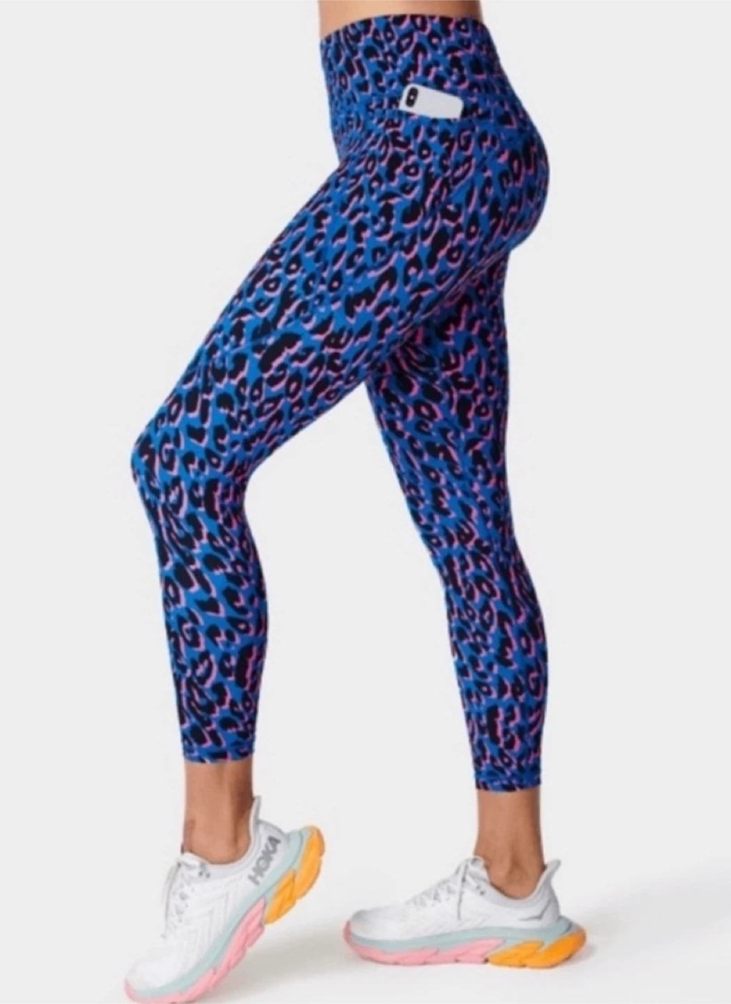 Sweaty Betty Power Full Length Leggings Blue Leopard Print XS - photo 2