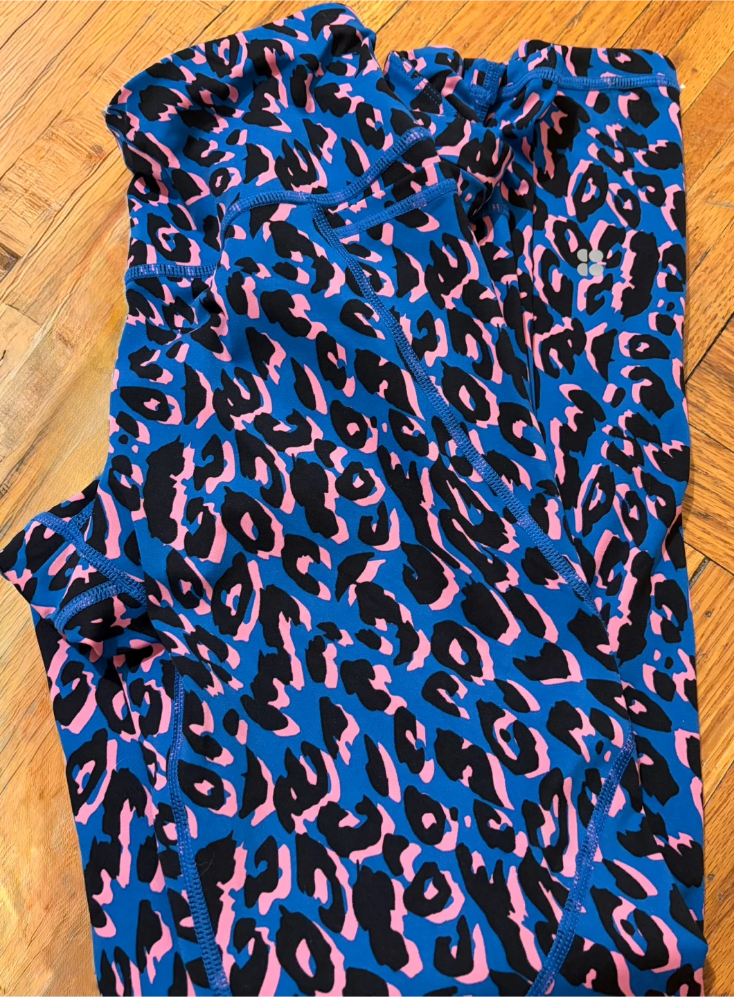 Sweaty Betty Power Full Length Leggings Blue Leopard Print XS - photo 4