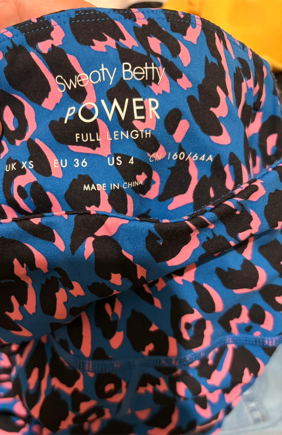 Sweaty Betty Power Full Length Leggings Blue Leopard Print XS - photo 5