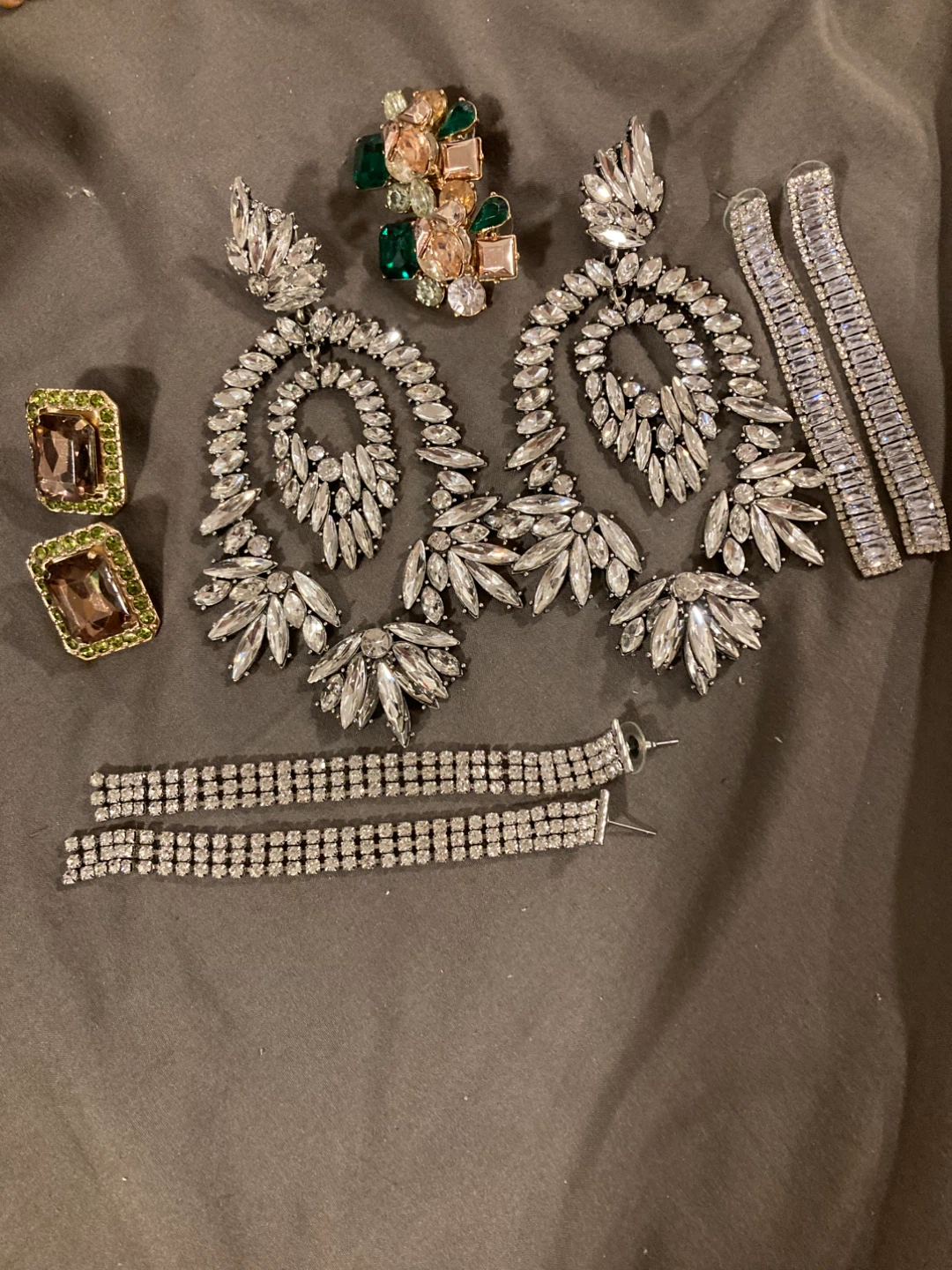 Rhinestone and Gemstone Jewelry Set