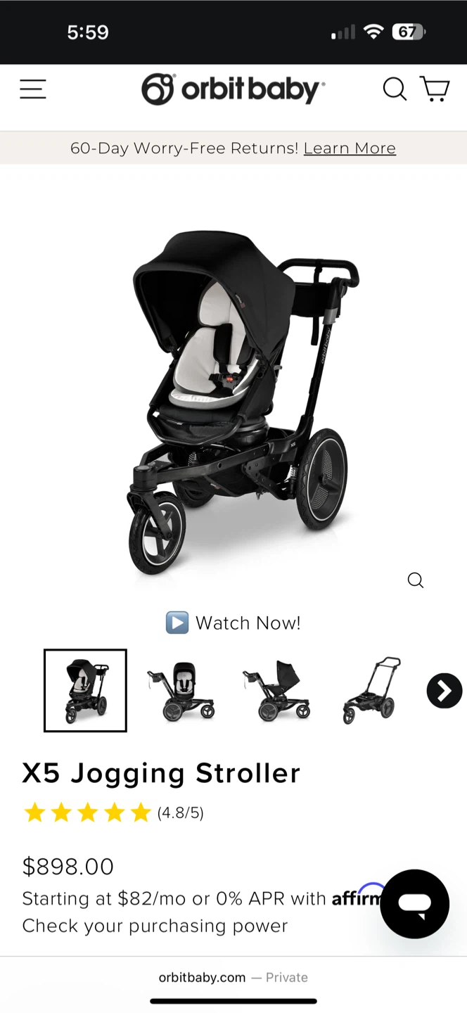 Orbit Baby X5 Jogging Stroller with Rain Cover - photo 4