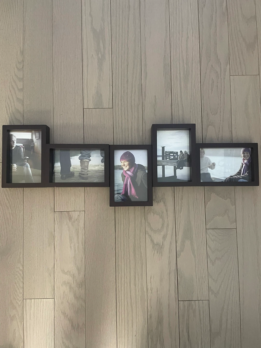 🆓 Dark Brown 5-Photo Collage Frame