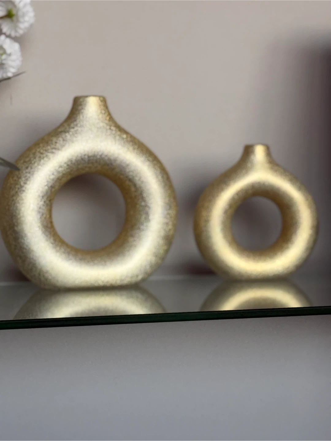 Gold Ring Vases (Set of 2)