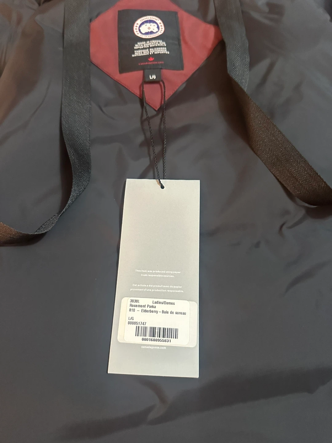Canada Goose Red Parka Coat - Women's Size L - photo 4