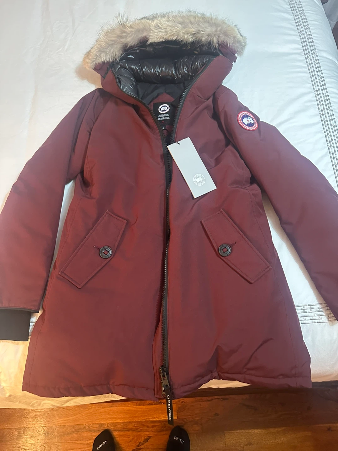 Canada Goose Red Parka Coat - Women's Size L