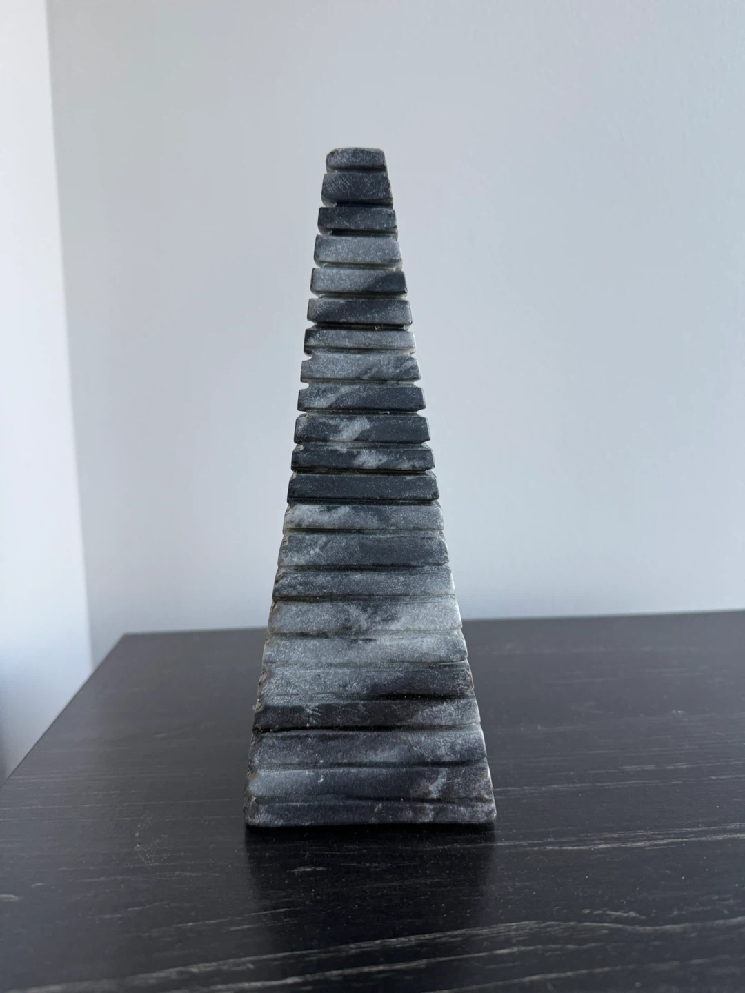 Stone Stacked Pyramid Sculpture