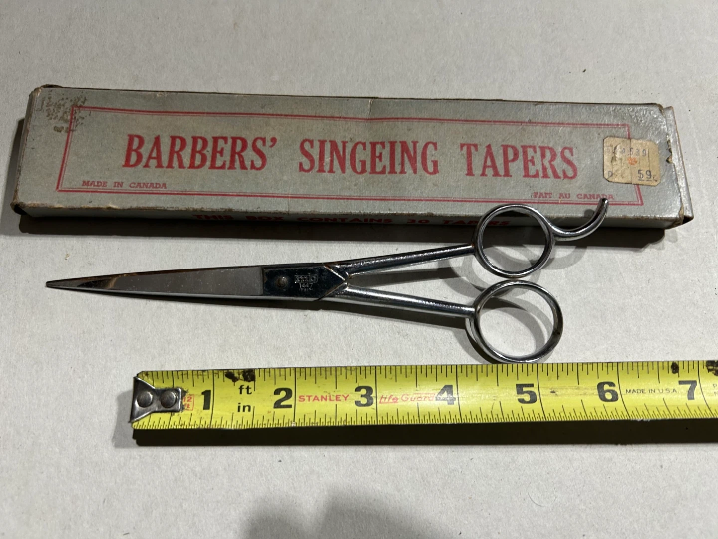Vintage Barbers Singeing Tapers Scissors - photo 2